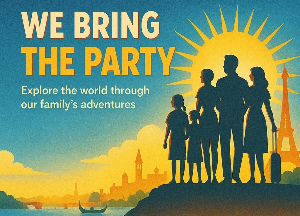 Vintage Travel Posters Inspired by Real Family Adventures Bring Europe’s charm into your home with mid-century style posters from Party of 5